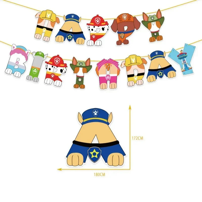 Paw Patrol Birthday Cake Topper & Balloon Set – Party Decorations for Kids - LucyFunParty