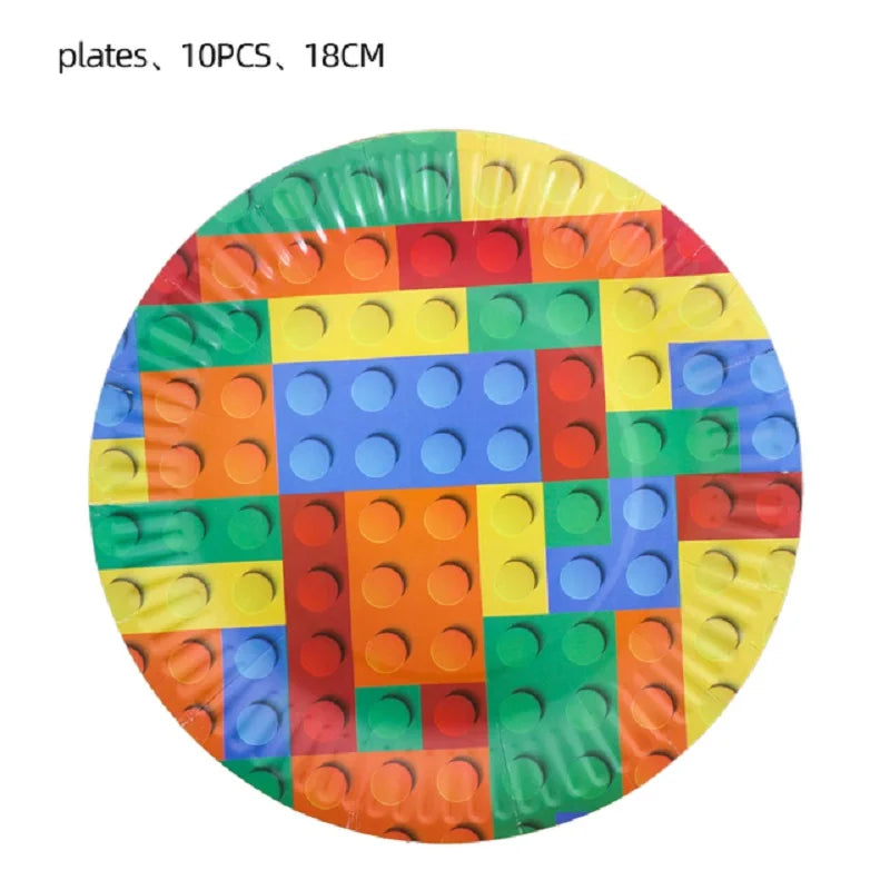 Building Blocks Theme Party Decorations – Fun & Colorful Party Supplies - LucyFunParty