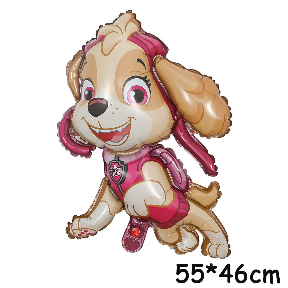 4pcs Paw Patrol Balloon Set – Chase & Rubble Foil Balloons for Kids' Party - LucyFunParty