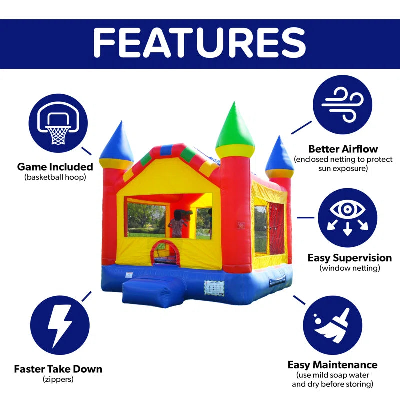 Castle Type Bounce House for Adults and Kids - LucyFunParty