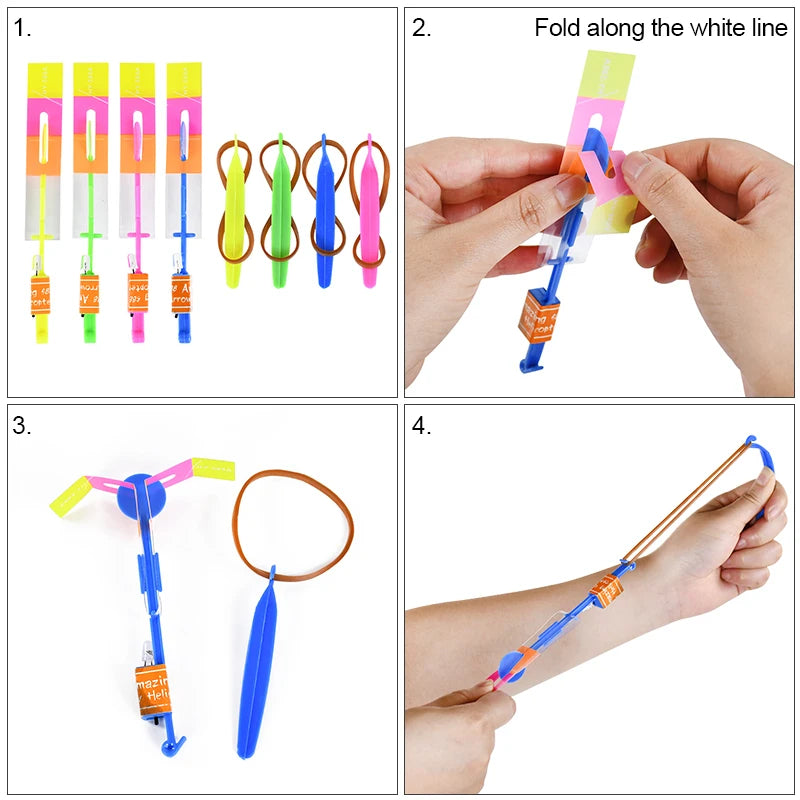 5/20pcs LED Catapult Helicopter Toys – Fun Party Favors & Pinata Fillers - LucyFunParty