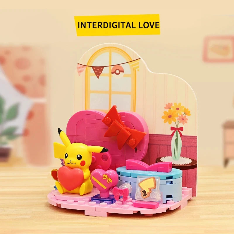 Pokemon Building Blocks – Pikachu & Psyduck Seaside Scene DIY Toy Set - LucyFunParty