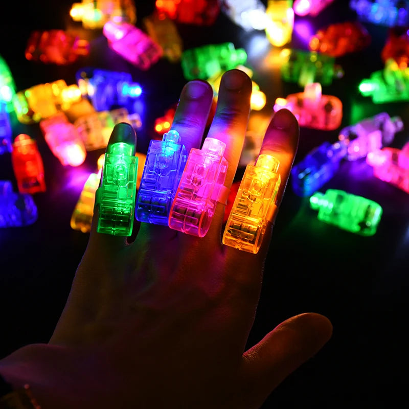 30/60/100pcs LED Finger Lights – Fun Party Favors for Kids & Events - LucyFunParty