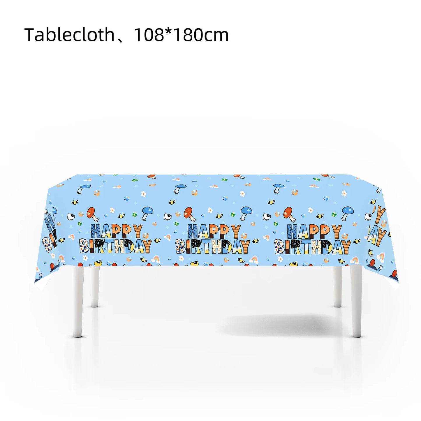 Bluey Theme Party Tableware – Disposable Plates, Cups & Napkins Set - LucyFunParty