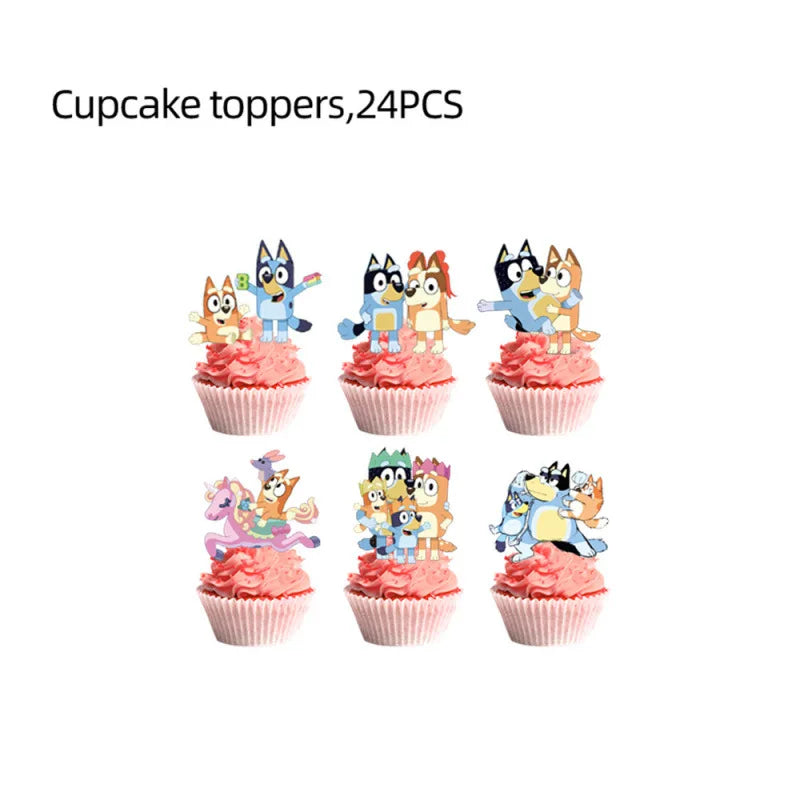 Bluey Theme Party Tableware – Disposable Plates, Cups & Napkins Set - LucyFunParty