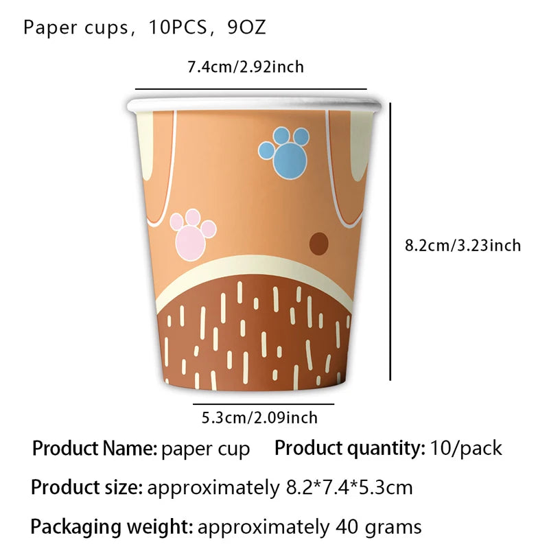 Bluey Theme Party Tableware – Disposable Plates, Cups & Napkins Set - LucyFunParty