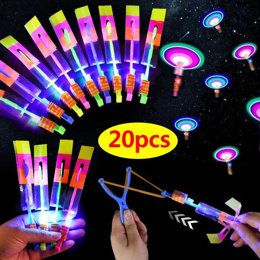 5/20pcs LED Catapult Helicopter Toys – Fun Party Favors & Pinata Fillers - LucyFunParty