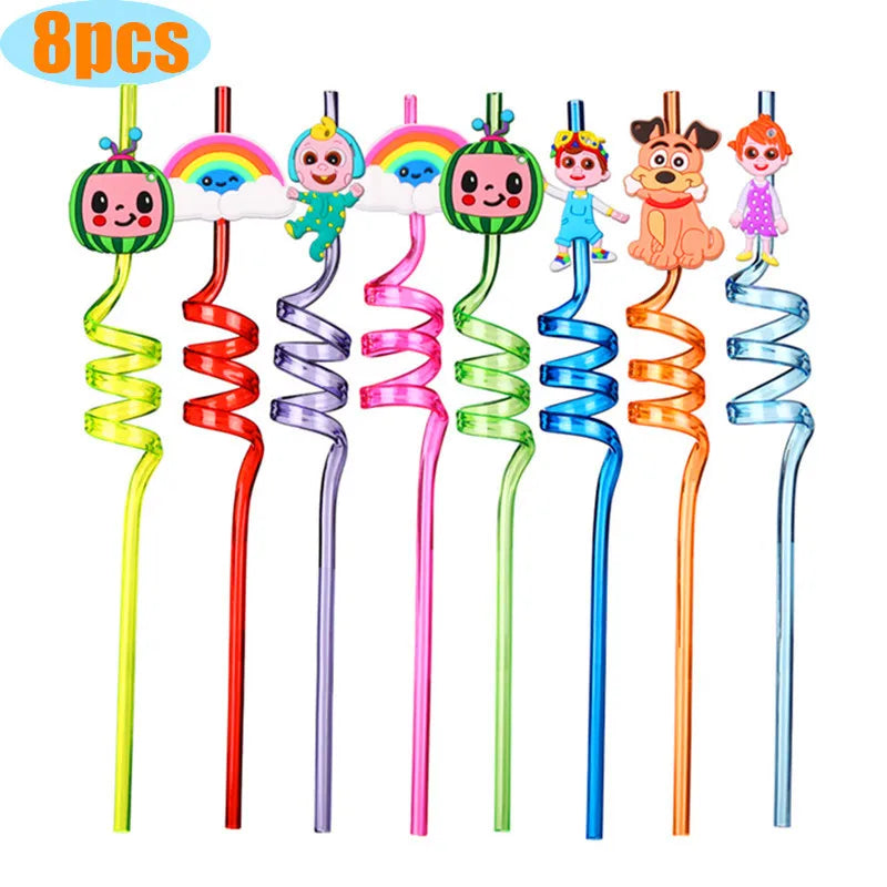 Cartoon Melon Theme Party Tableware – Plates, Napkins & Tablecloth Set - LucyFunParty