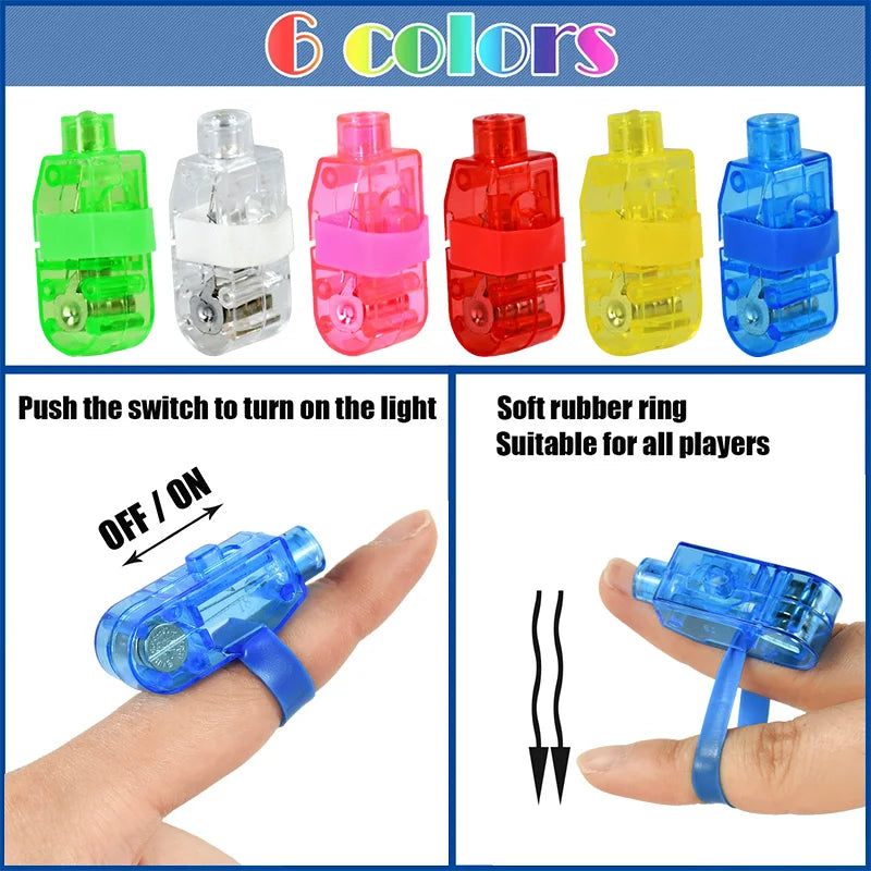 30/60/100pcs LED Finger Lights – Fun Party Favors for Kids & Events - LucyFunParty