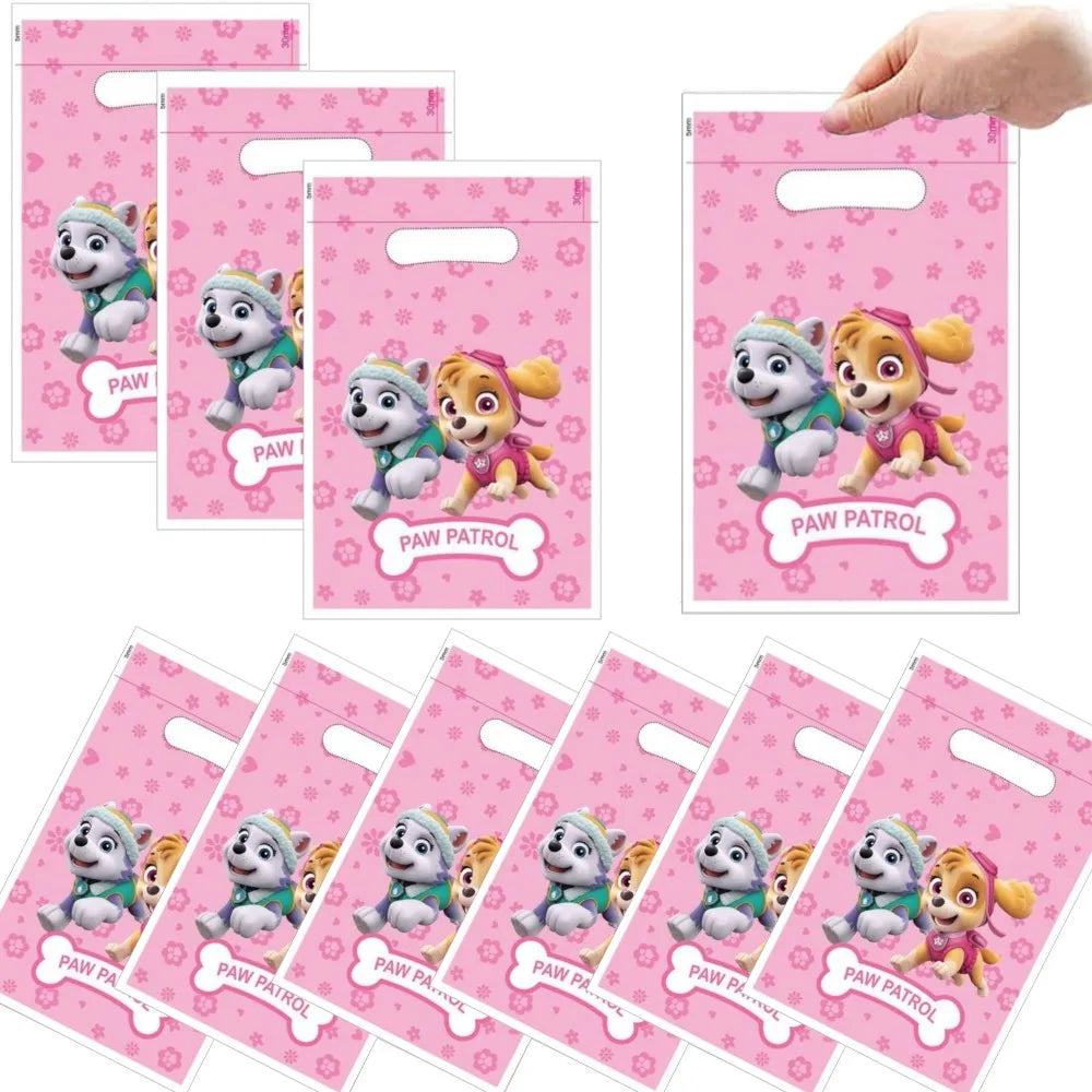 Paw Patrol Skye Theme Gift Bags – Plastic Candy Loot Bags for Kids' Party Favors - LucyFunParty
