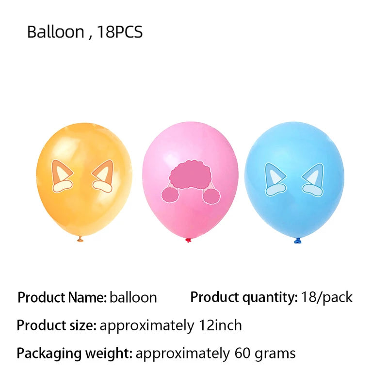 Bluey Theme Party Tableware – Disposable Plates, Cups & Napkins Set - LucyFunParty