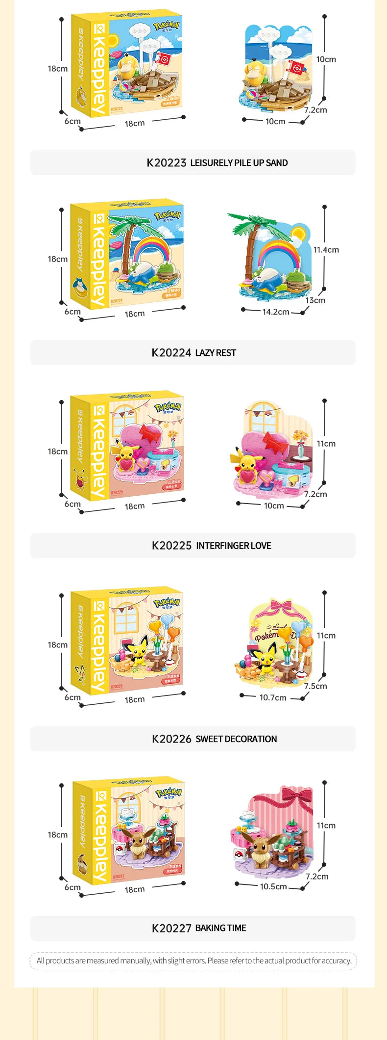 Pokemon Building Blocks – Pikachu & Psyduck Seaside Scene DIY Toy Set - LucyFunParty