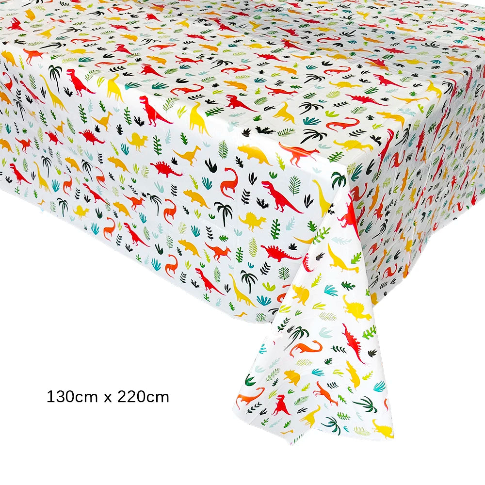Dinosaur Theme Party Tableware – Disposable Plates, Cups & Tablecloth Set - LucyFunParty
