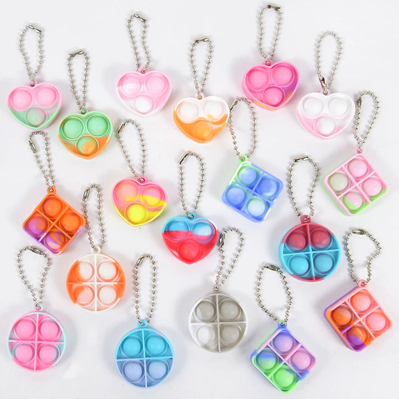 Mini Pop Fidget Keychain – Stress Relief & Sensory Toy - LucyFunParty