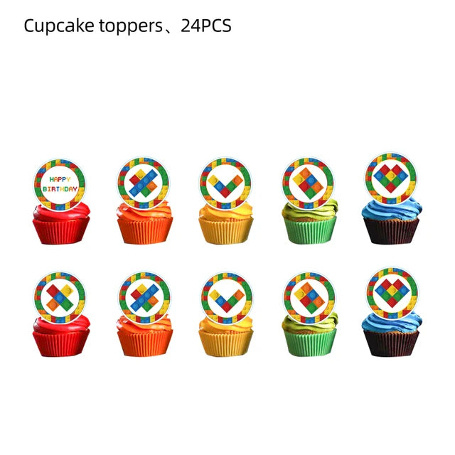 Building Blocks Theme Party Decorations – Fun & Colorful Party Supplies - LucyFunParty