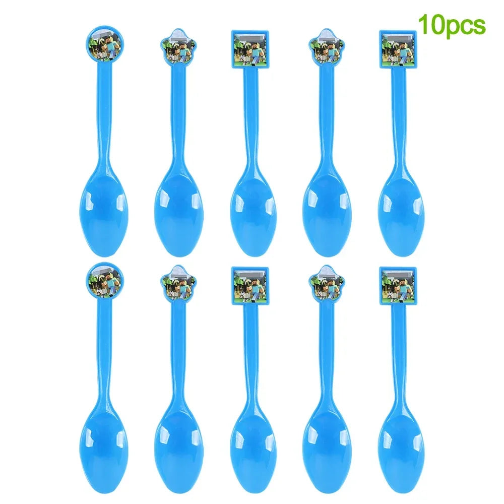 Pixel Game Theme Party Set – Balloons, Tableware & Decorations - LucyFunParty