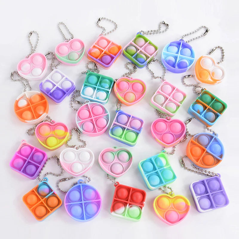 Mini Pop Fidget Keychain – Stress Relief & Sensory Toy - LucyFunParty