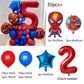 Spiderman Party Balloons - 35pcs Blue Red Latex