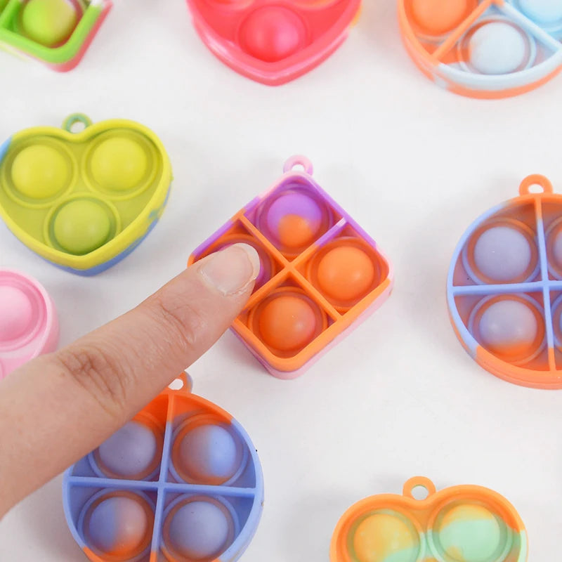 Mini Pop Fidget Keychain – Stress Relief & Sensory Toy - LucyFunParty