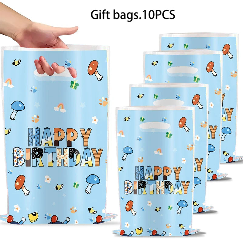 Bluey Theme Party Tableware – Disposable Plates, Cups & Napkins Set - LucyFunParty