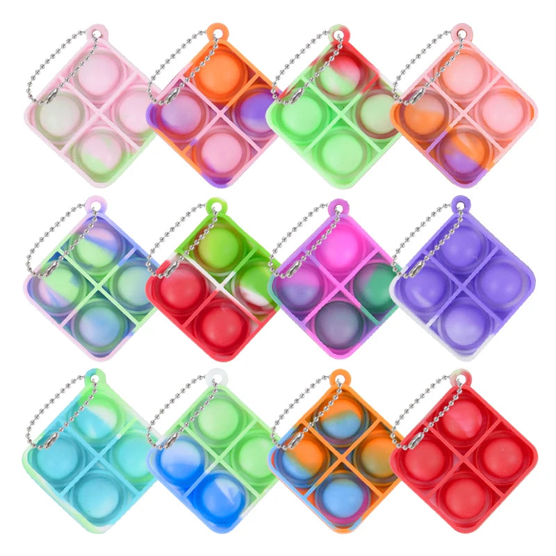Mini Pop Fidget Keychain – Stress Relief & Sensory Toy - LucyFunParty