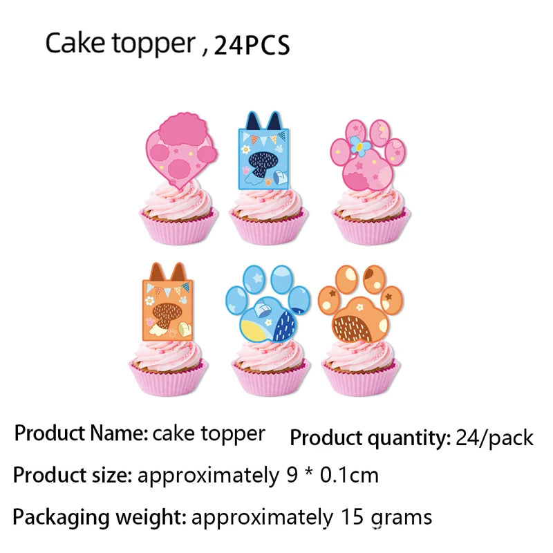 Bluey Theme Party Tableware – Disposable Plates, Cups & Napkins Set - LucyFunParty