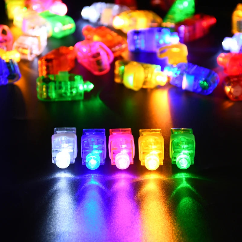 30/60/100pcs LED Finger Lights – Fun Party Favors for Kids & Events - LucyFunParty