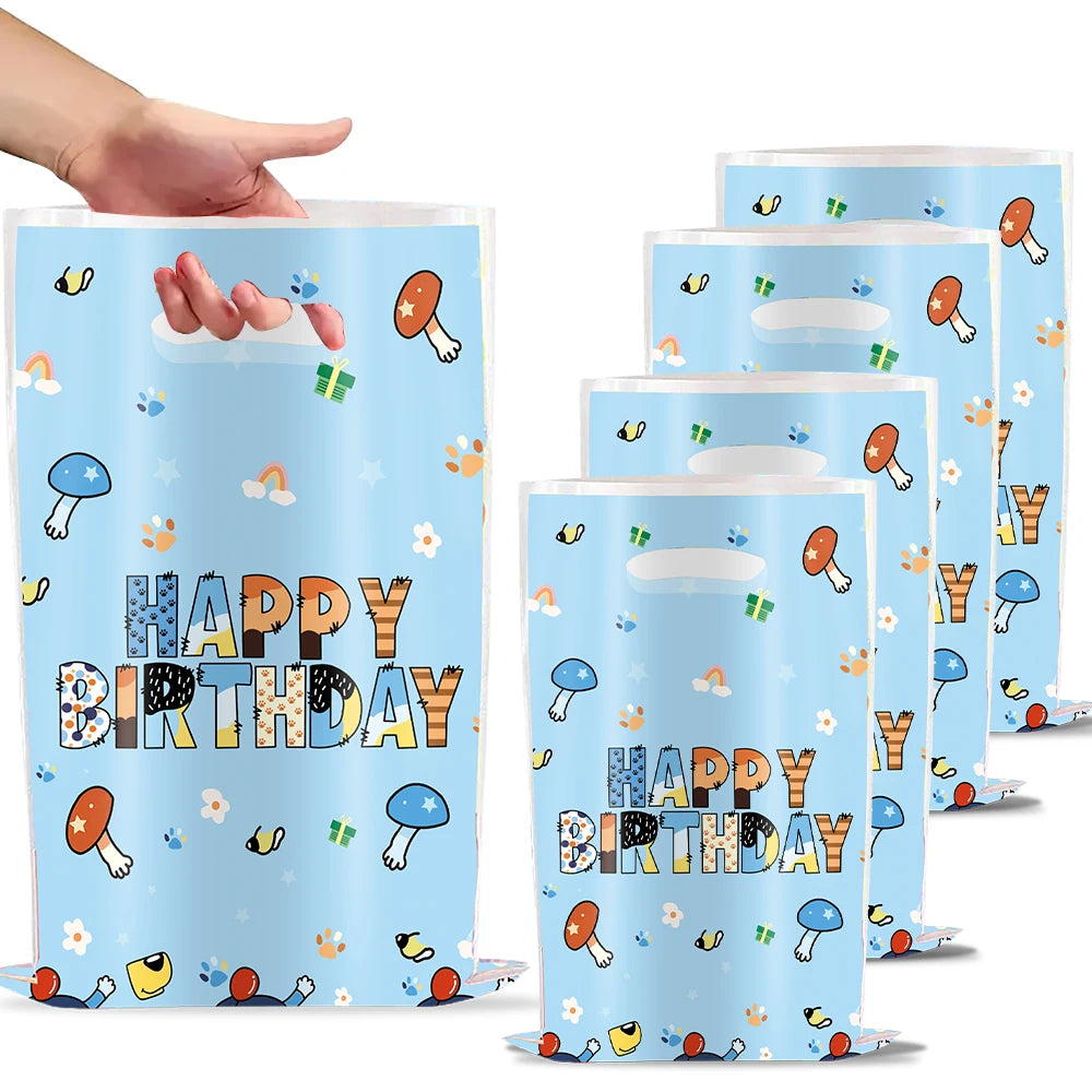 Bluey Theme Party Gift Bags – Disposable Candy Bags & Decorations - LucyFunParty