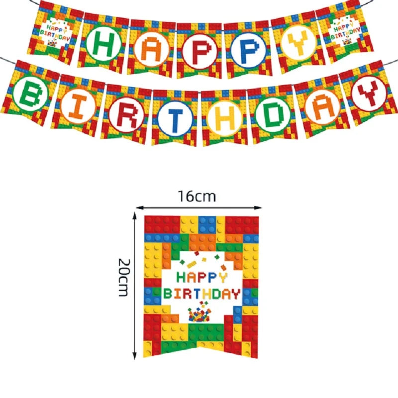 Building Blocks Theme Party Decorations – Fun & Colorful Party Supplies - LucyFunParty