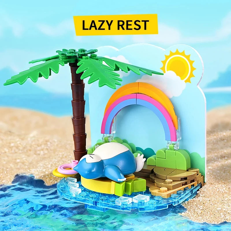 Pokemon Building Blocks – Pikachu & Psyduck Seaside Scene DIY Toy Set - LucyFunParty