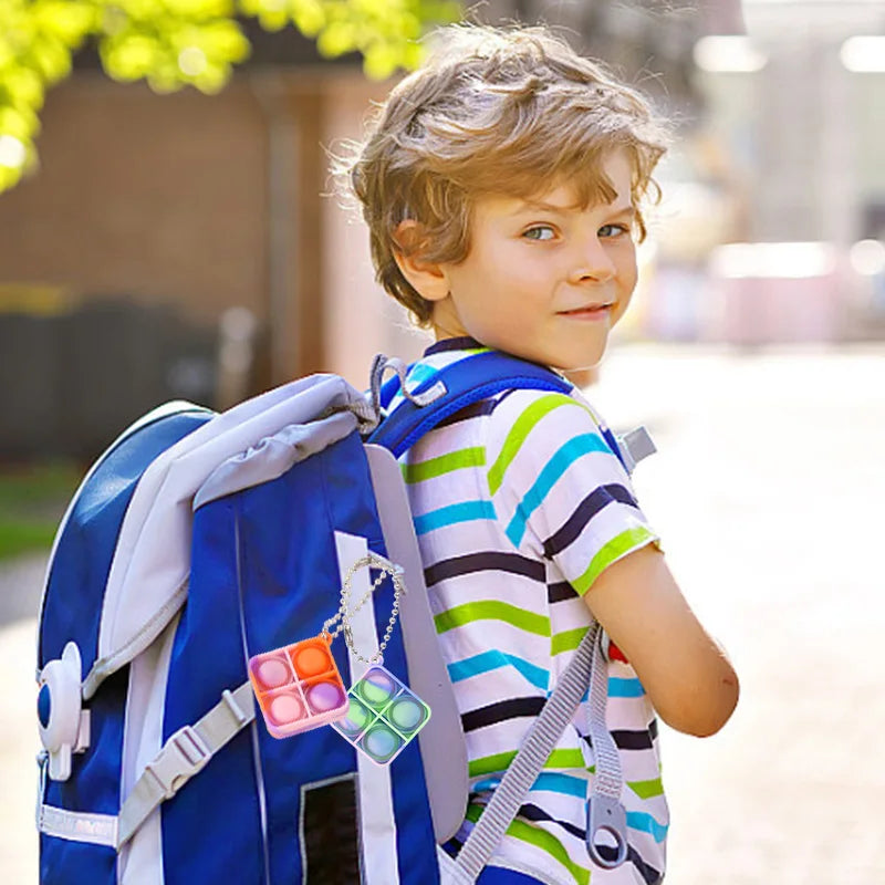 Mini Pop Fidget Keychain – Stress Relief & Sensory Toy - LucyFunParty