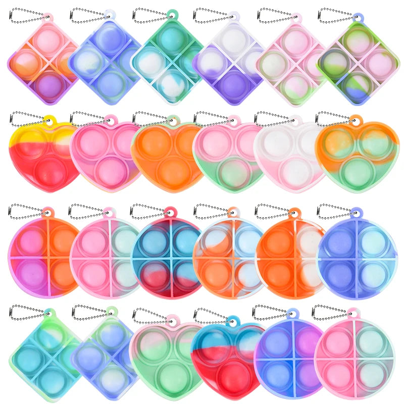 Mini Pop Fidget Keychain – Stress Relief & Sensory Toy - LucyFunParty
