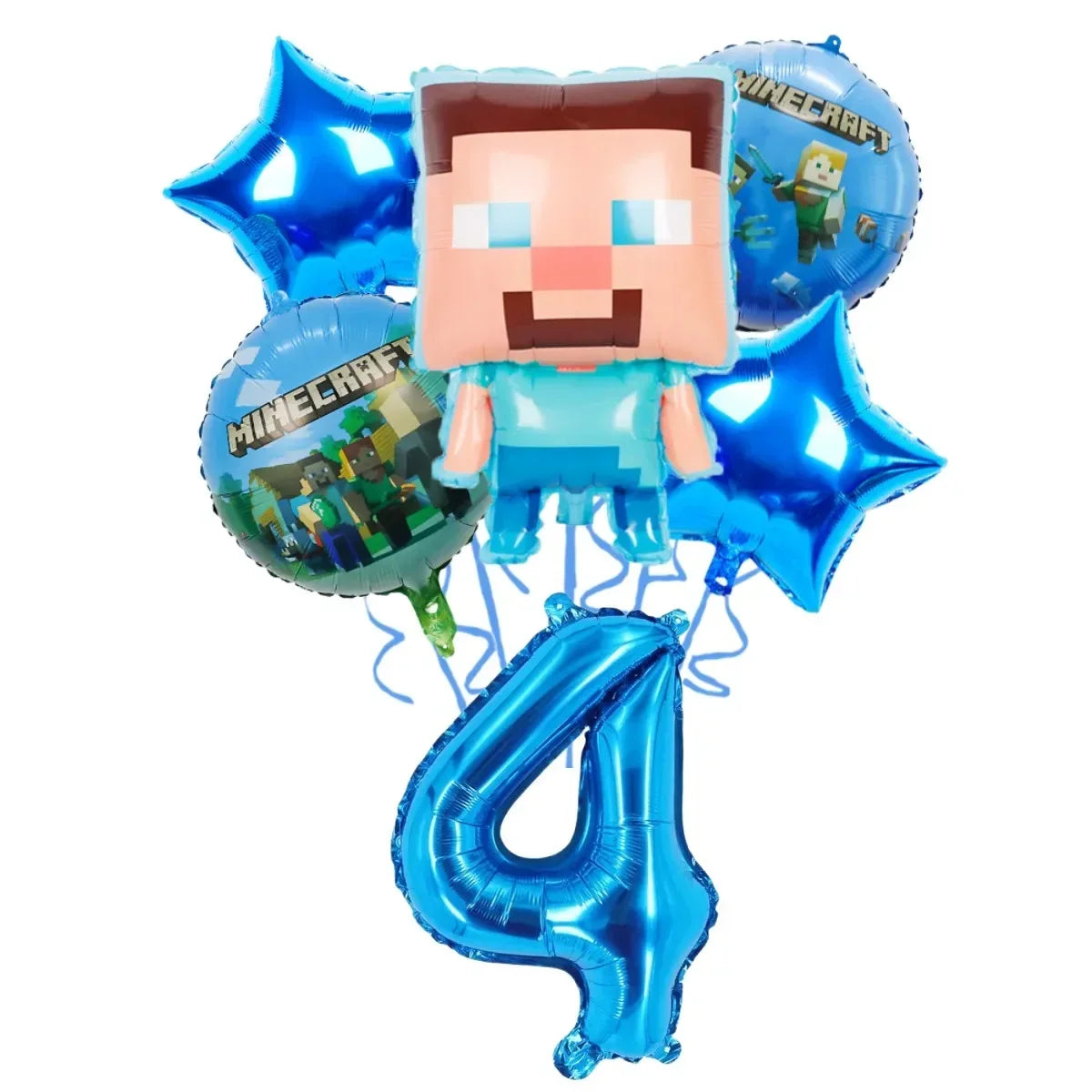 Pixel Game Theme Party Set – Balloons, Tableware & Decorations - LucyFunParty