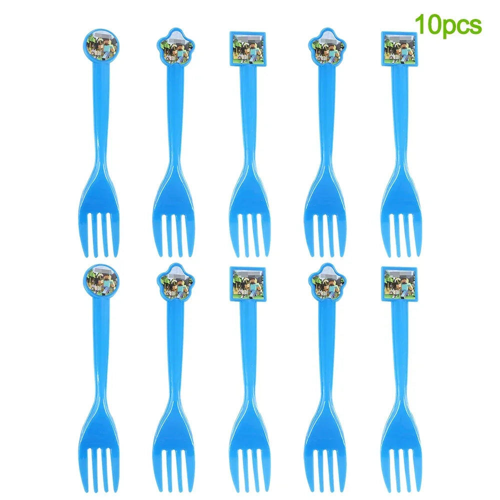 Pixel Game Theme Party Set – Balloons, Tableware & Decorations - LucyFunParty