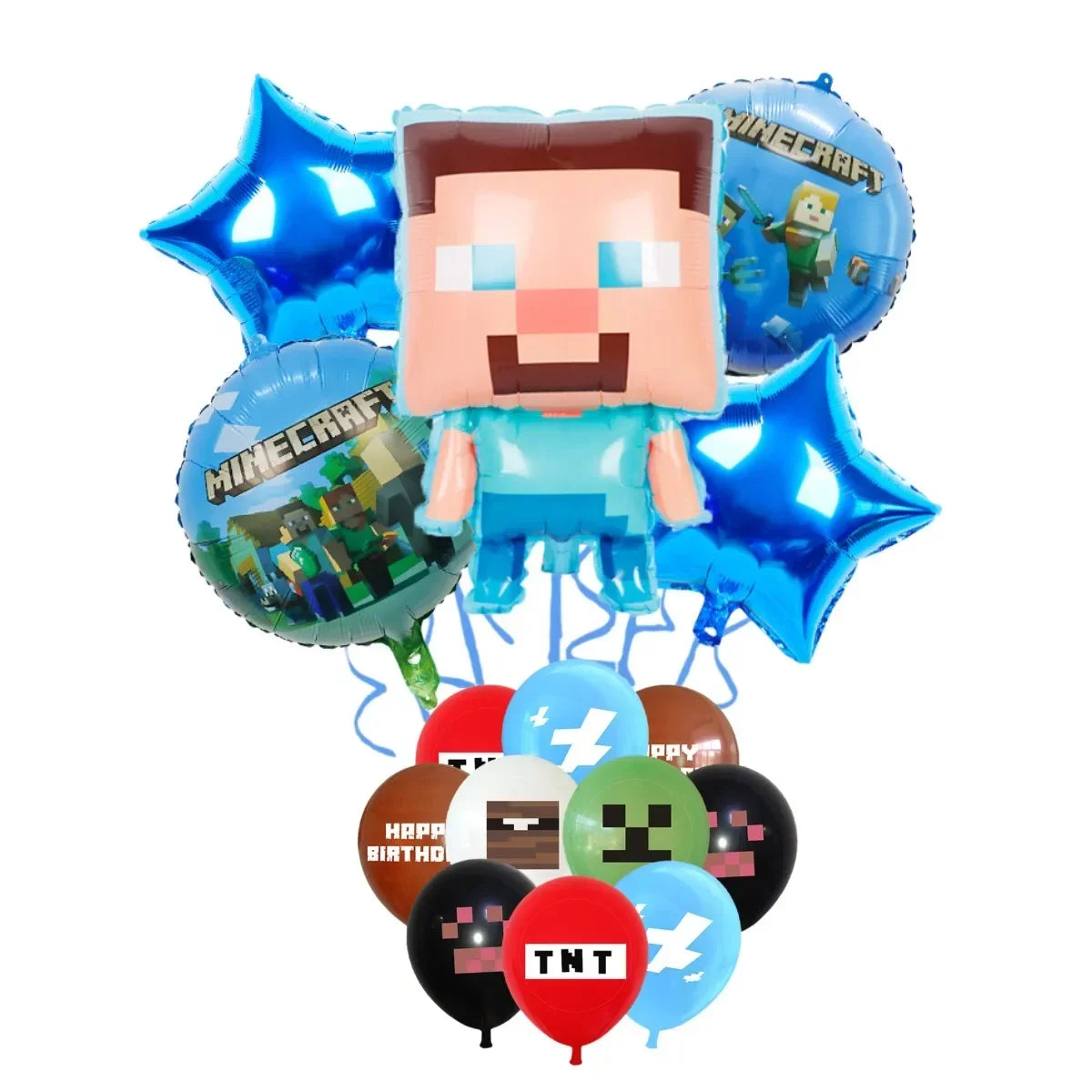 Pixel Game Theme Party Set – Balloons, Tableware & Decorations - LucyFunParty