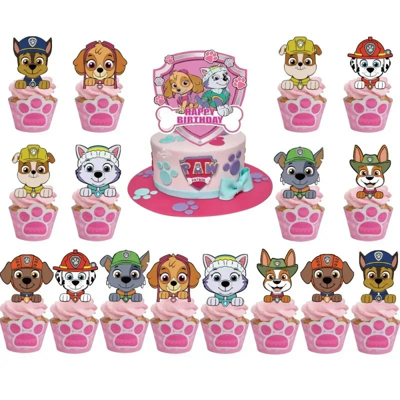 Paw Patrol Birthday Cake Topper & Balloon Set – Party Decorations for Kids - LucyFunParty