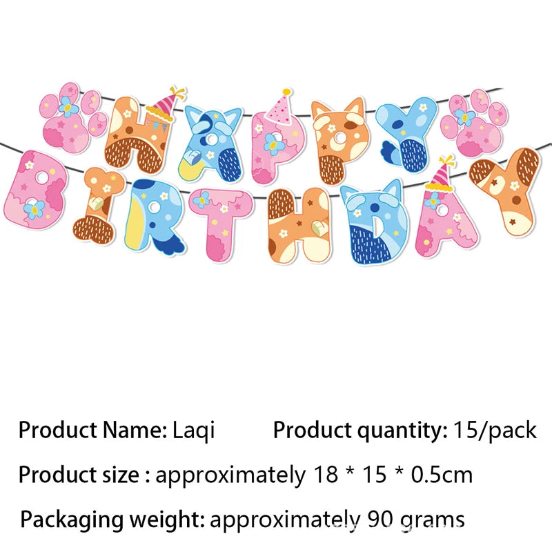 Bluey Theme Party Tableware – Disposable Plates, Cups & Napkins Set - LucyFunParty