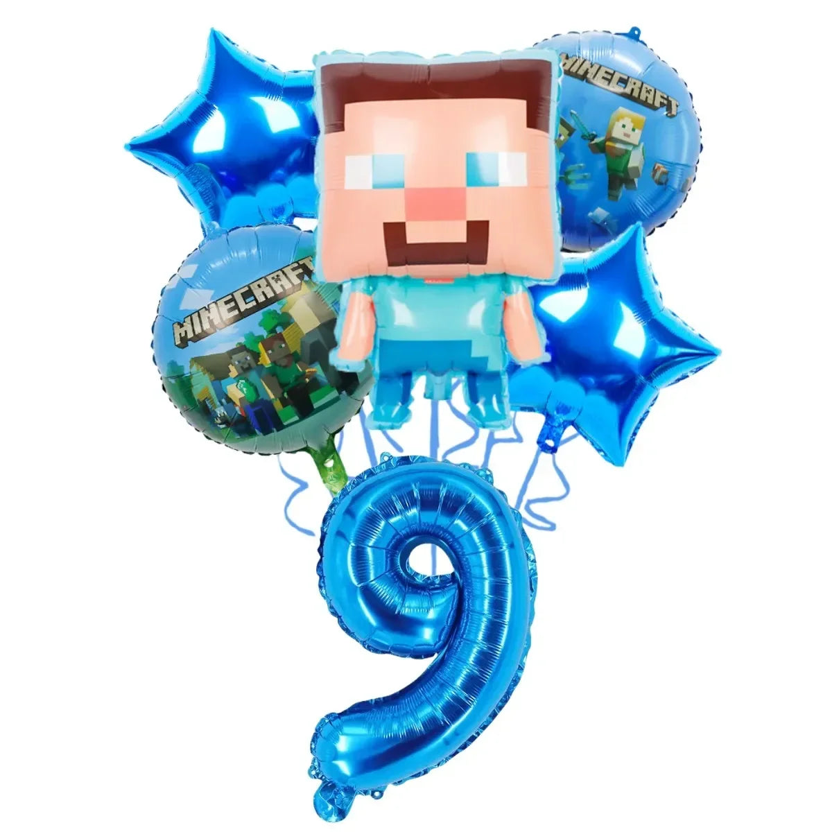 Pixel Game Theme Party Set – Balloons, Tableware & Decorations - LucyFunParty