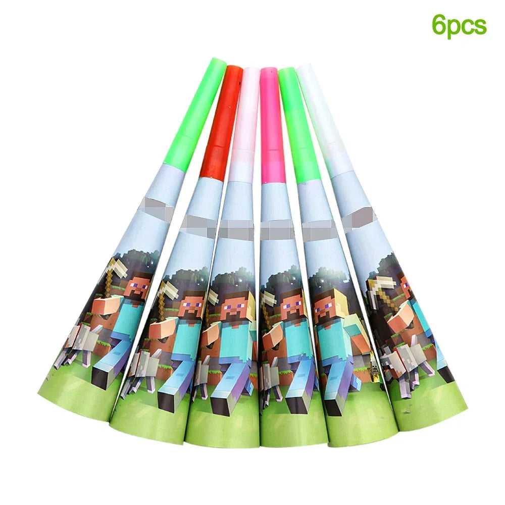 Pixel Game Theme Party Set – Balloons, Tableware & Decorations - LucyFunParty