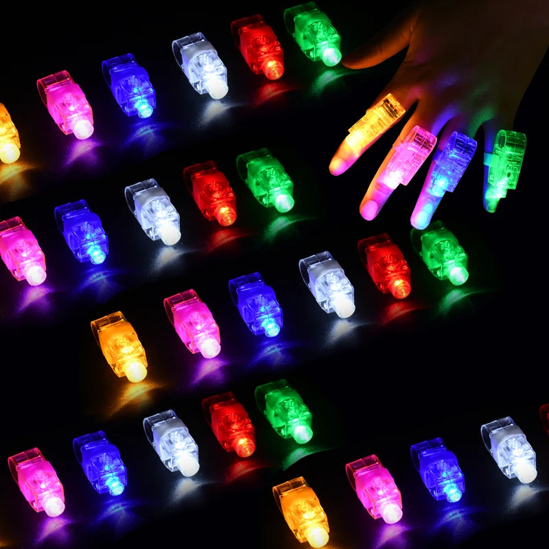 30/60/100pcs LED Finger Lights – Fun Party Favors for Kids & Events - LucyFunParty