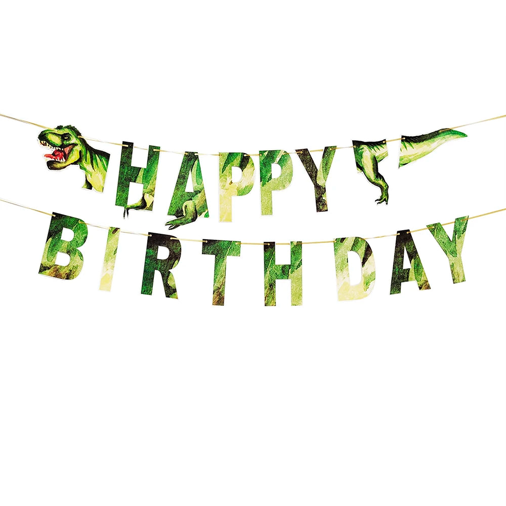 Dinosaur Theme Party Tableware – Disposable Plates, Cups & Tablecloth Set - LucyFunParty