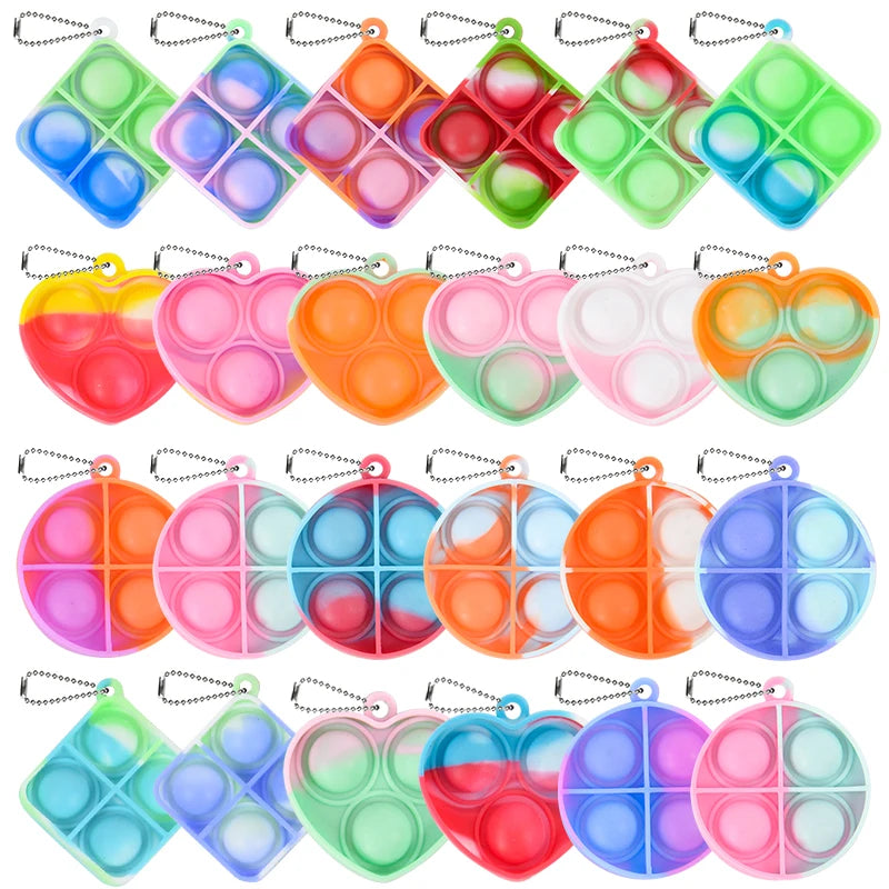 Mini Pop Fidget Keychain – Stress Relief & Sensory Toy - LucyFunParty