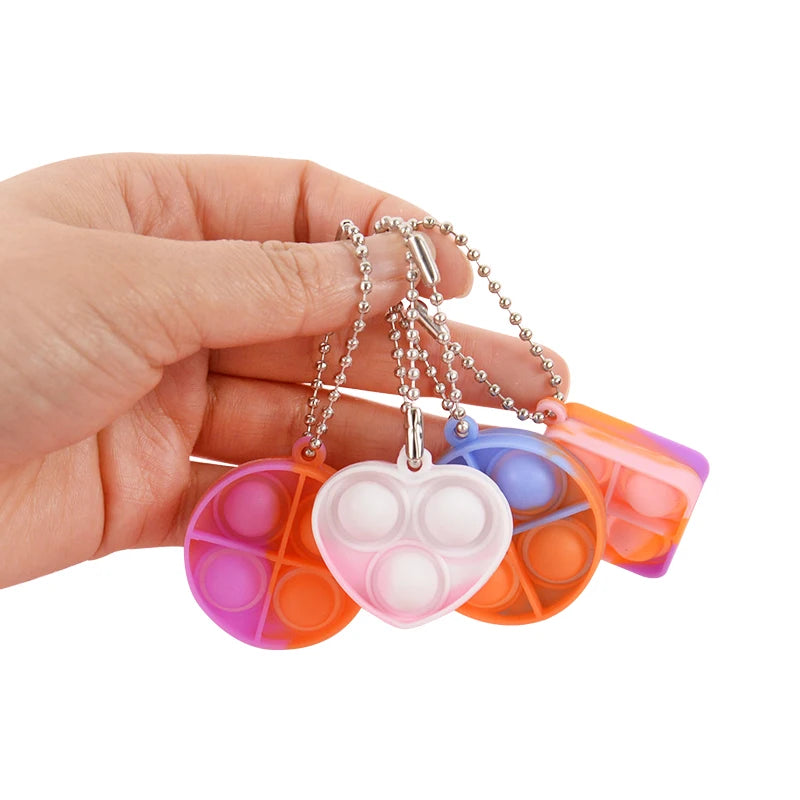 Mini Pop Fidget Keychain – Stress Relief & Sensory Toy - LucyFunParty