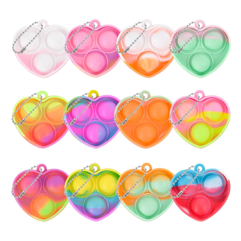 Mini Pop Fidget Keychain – Stress Relief & Sensory Toy - LucyFunParty
