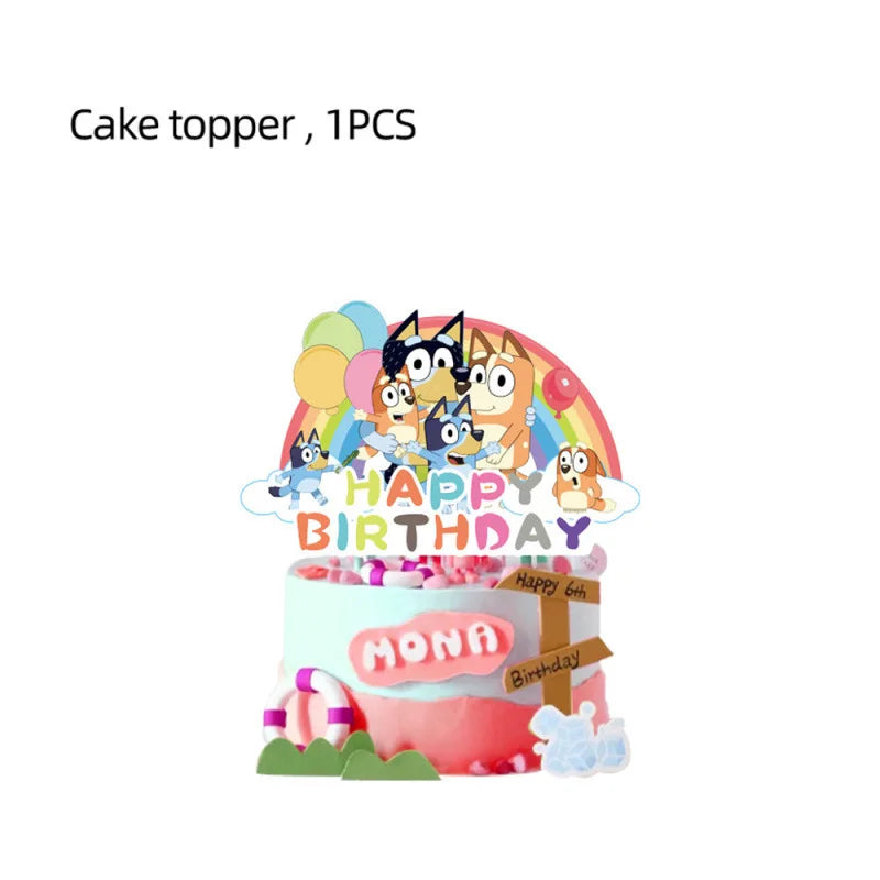 Bluey Theme Party Tableware – Disposable Plates, Cups & Napkins Set - LucyFunParty