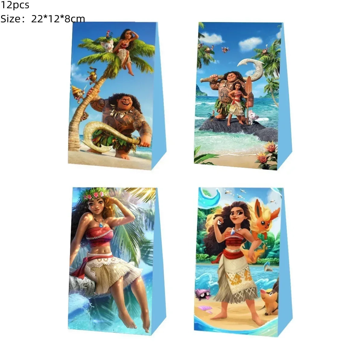 Moana Theme Party Tableware – Disposable Cups, Plates & Flags for Kids - LucyFunParty