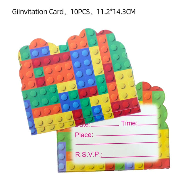 Building Blocks Theme Party Decorations – Fun & Colorful Party Supplies - LucyFunParty