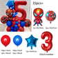 Spiderman Party Balloons - 35pcs Blue Red Latex