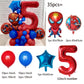 Spiderman Party Balloons - 35pcs Blue Red Latex