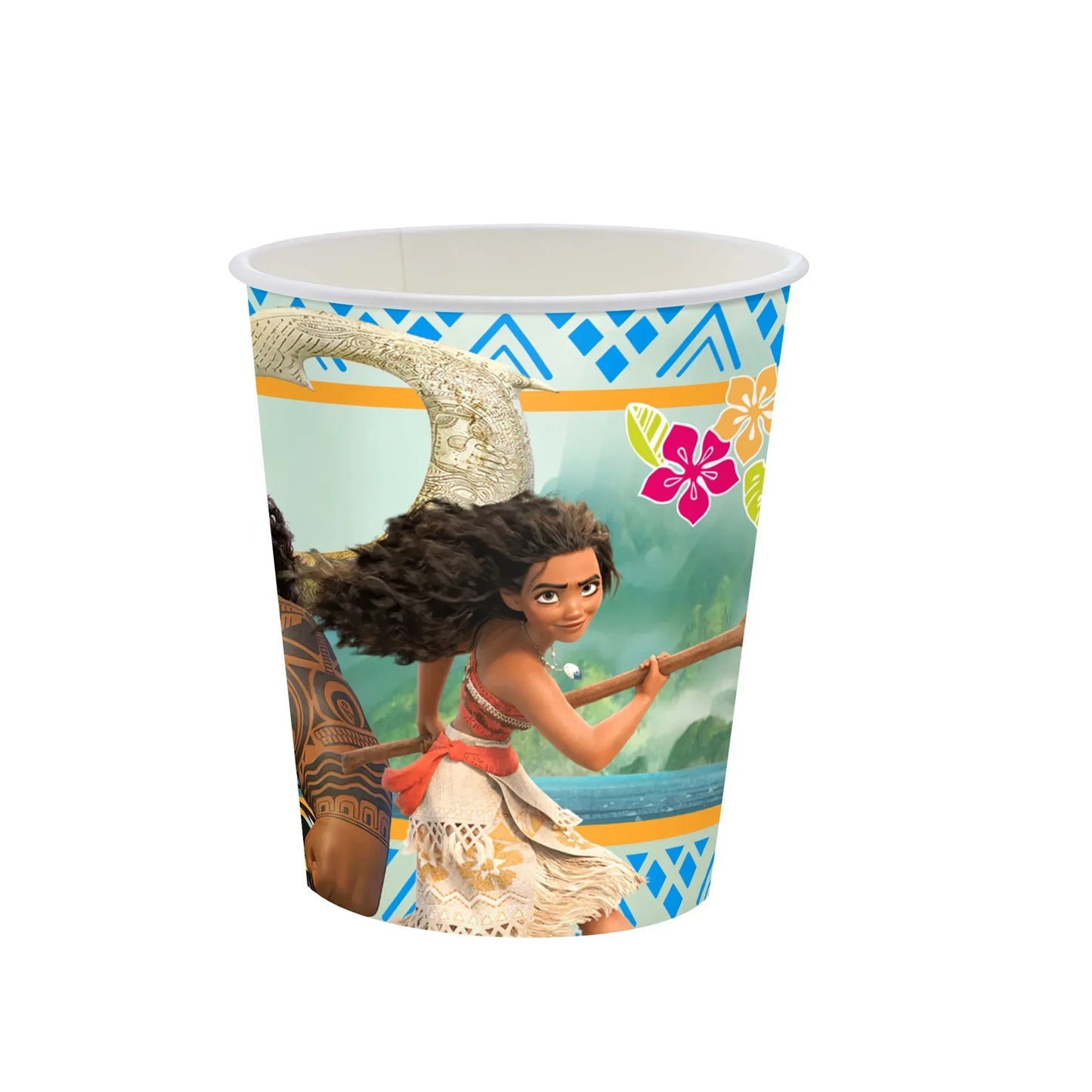Moana Theme Party Tableware – Disposable Cups, Plates & Flags for Kids - LucyFunParty